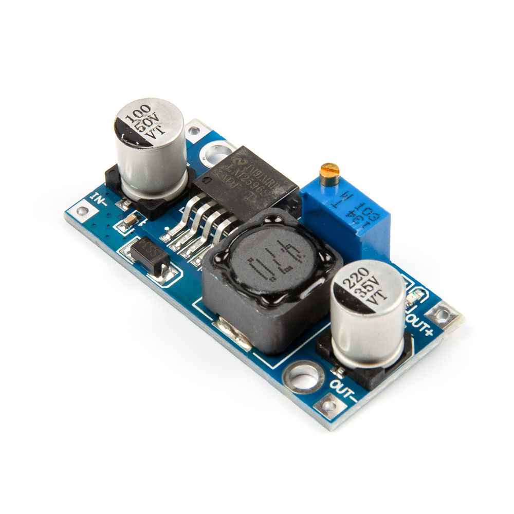 Понижающий преобразователь напряжения LM2596 с SMD светодиодом, DC-DC 40-1.25в 3А